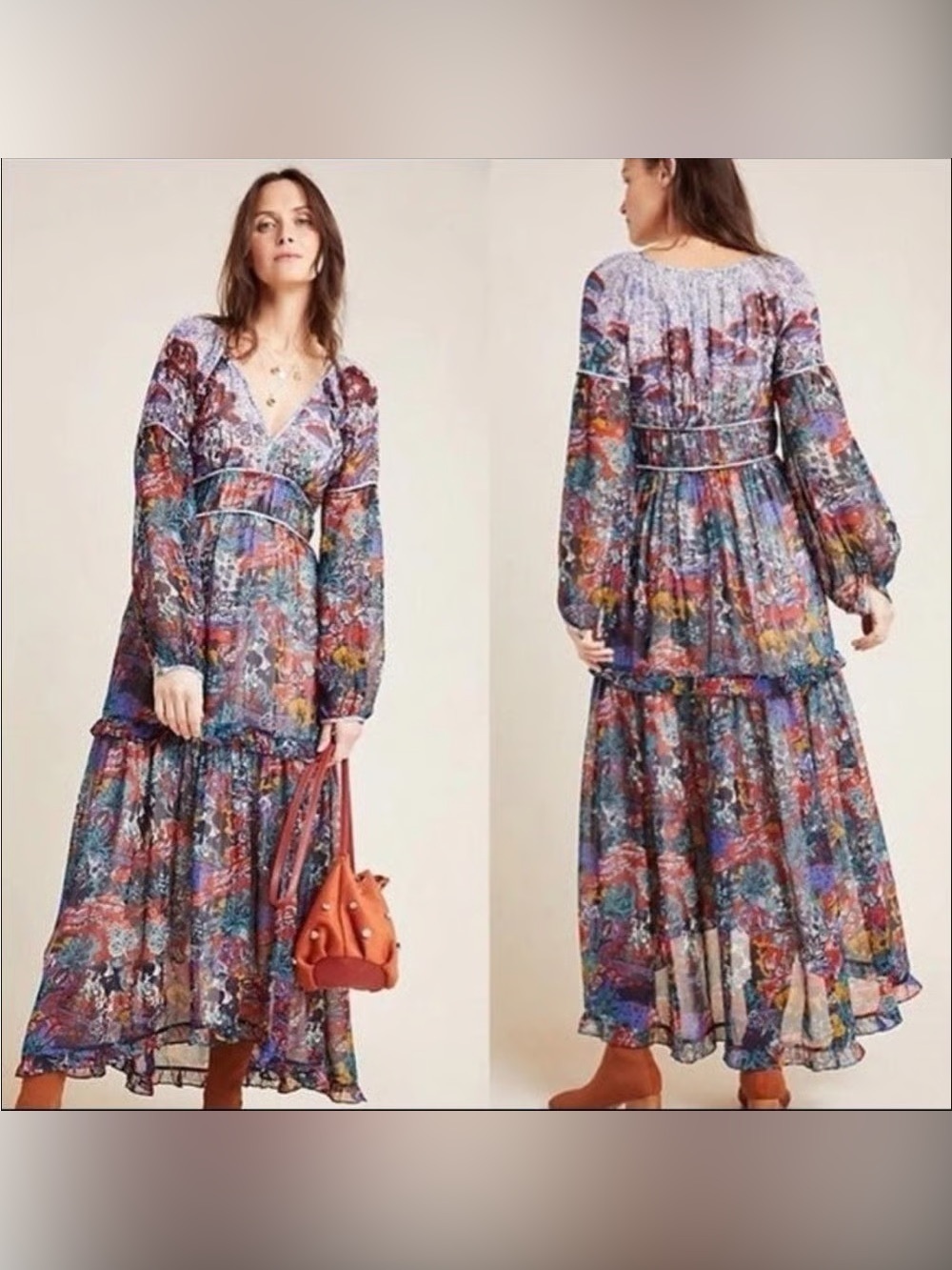 Anthropologie Annabella Maxi Dress x Maeve Size 6